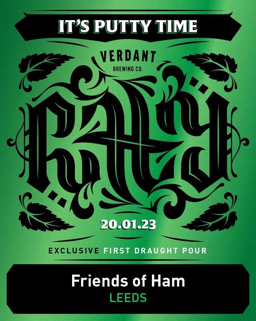 verdant brewery launch of putty DIPA at friends of ham leeds 20th january 2023