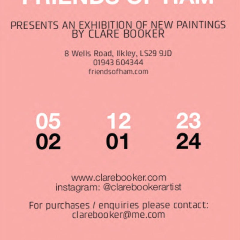 clare booker artist in residence at friends of ham ilkley december 2023
