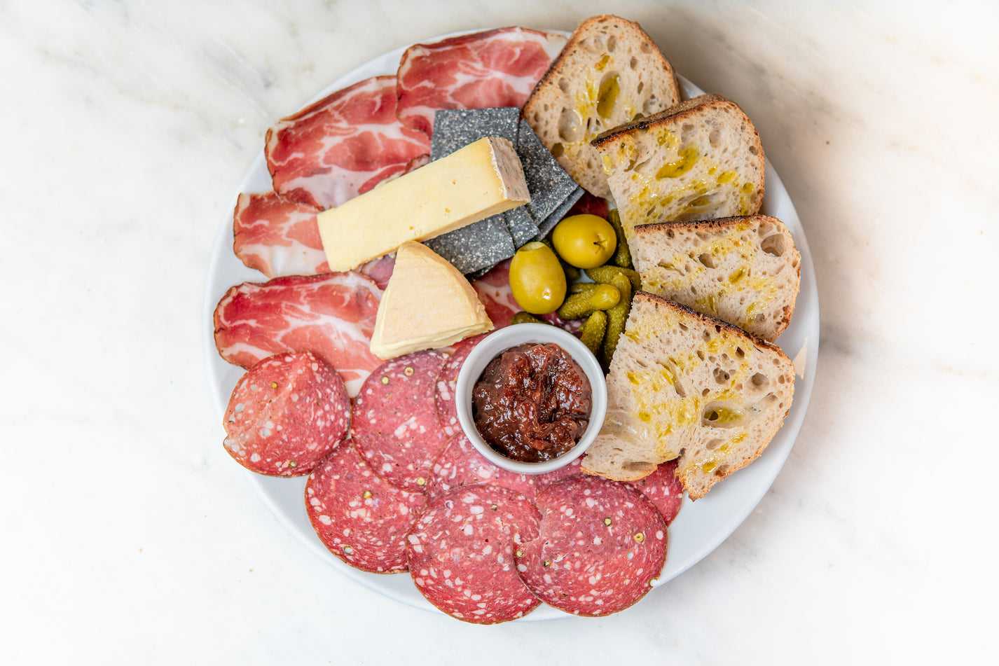 charcuterie and cheese board at friends of ham 